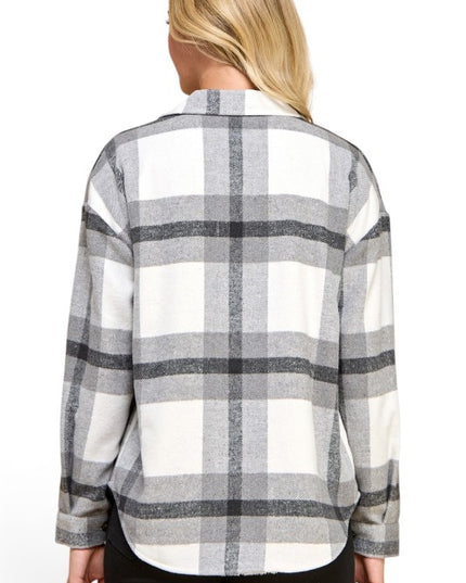 JA01 SHACKET Plaid – Button-Up Shacket
