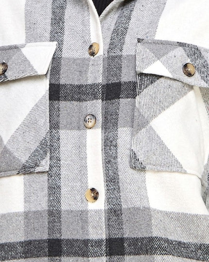 JA01 SHACKET Plaid – Button-Up Shacket