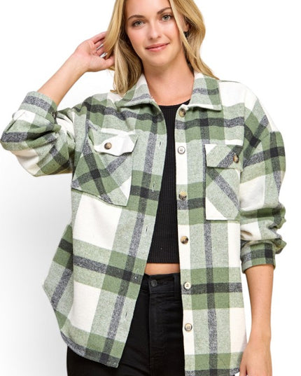 JA01 SHACKET Plaid – Button-Up Shacket