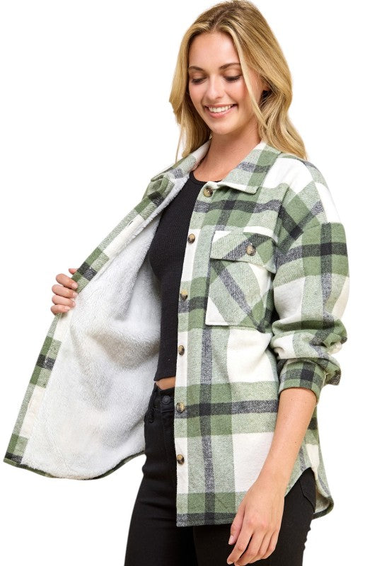 JA01 SHACKET Plaid – Button-Up Shacket