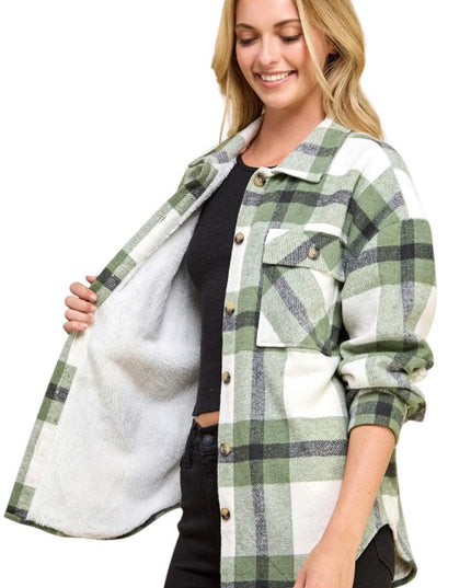 JA01 SHACKET Plaid – Button-Up Shacket