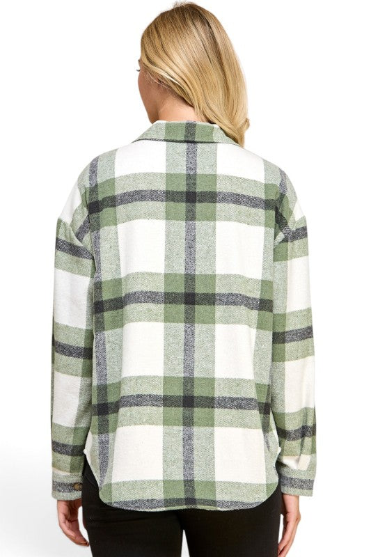 JA01 SHACKET Plaid – Button-Up Shacket
