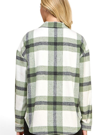 JA01 SHACKET Plaid – Button-Up Shacket