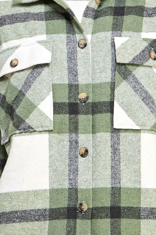 JA01 SHACKET Plaid – Button-Up Shacket