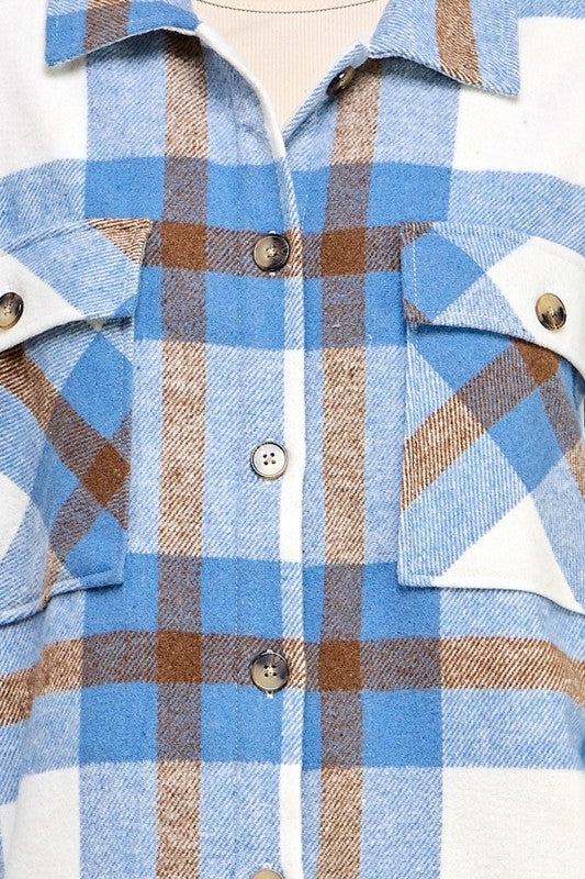 JA01 SHACKET Plaid – Button-Up Shacket