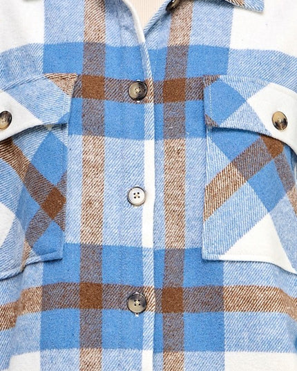 JA01 SHACKET Plaid – Button-Up Shacket
