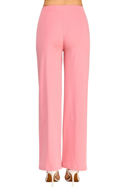 YC38 Button-Trimmed – High Rise Pleated Pants