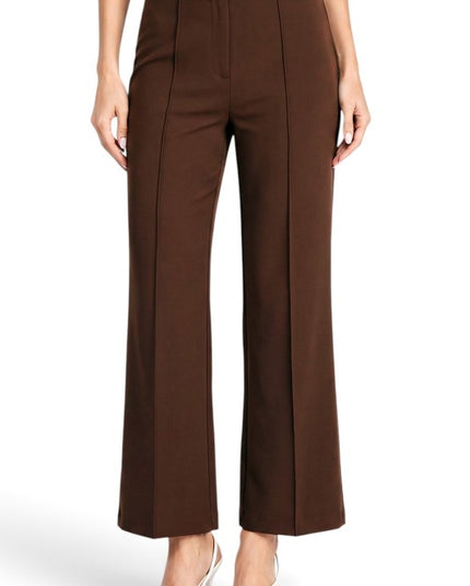 YC38 Button-Trimmed – High Rise Pleated Pants