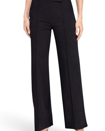 YC39 Button-Trimmed – High Rise Pleated Pants