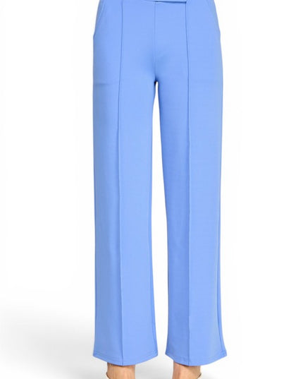 YC39 Button-Trimmed – High Rise Pleated Pants
