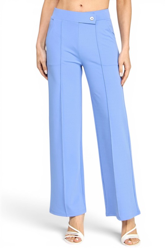YC39 Button-Trimmed – High Rise Pleated Pants