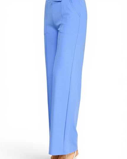 YC39 Button-Trimmed – High Rise Pleated Pants