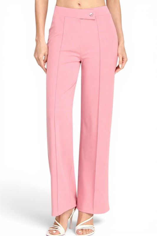 YC39 Button-Trimmed – High Rise Pleated Pants
