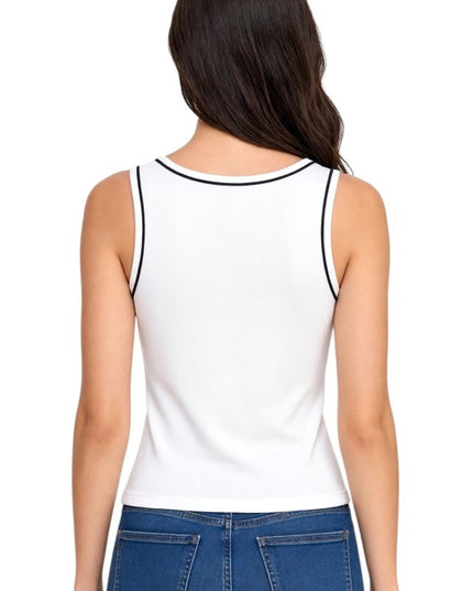ADLT008 Seamless – Contrast Trim Tank Top