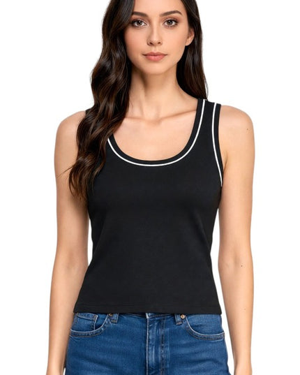 ADLT008 Seamless – Contrast Trim Tank Top