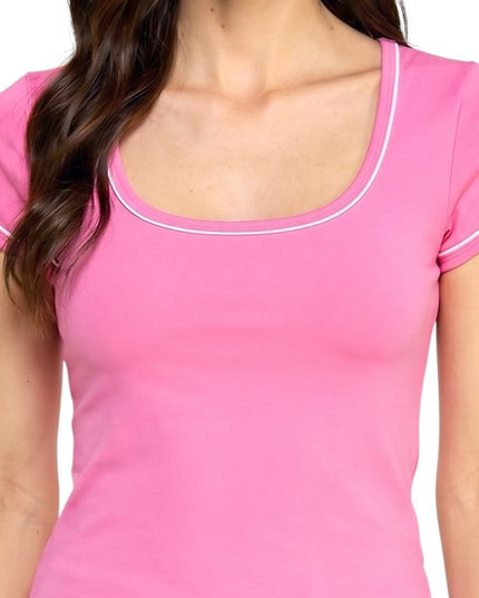 ADLT009 Seamless – Contrast Trim Crop Top