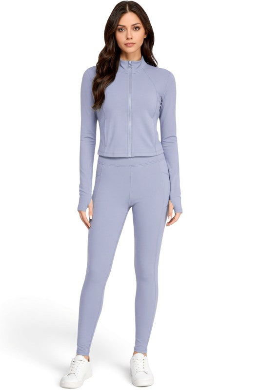 NX700SET Active Yoga Zip-Up Jacket – Yoga Legging Set