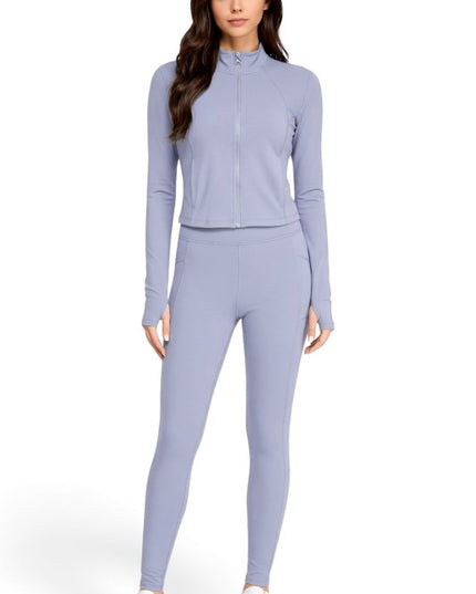 NX700SET Active Yoga Zip-Up Jacket – Yoga Legging Set