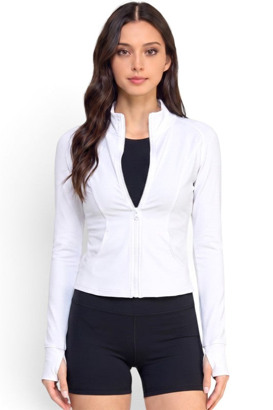 NXQM01J Active Lifestyle – Solid Define Zip-Up Jacket
