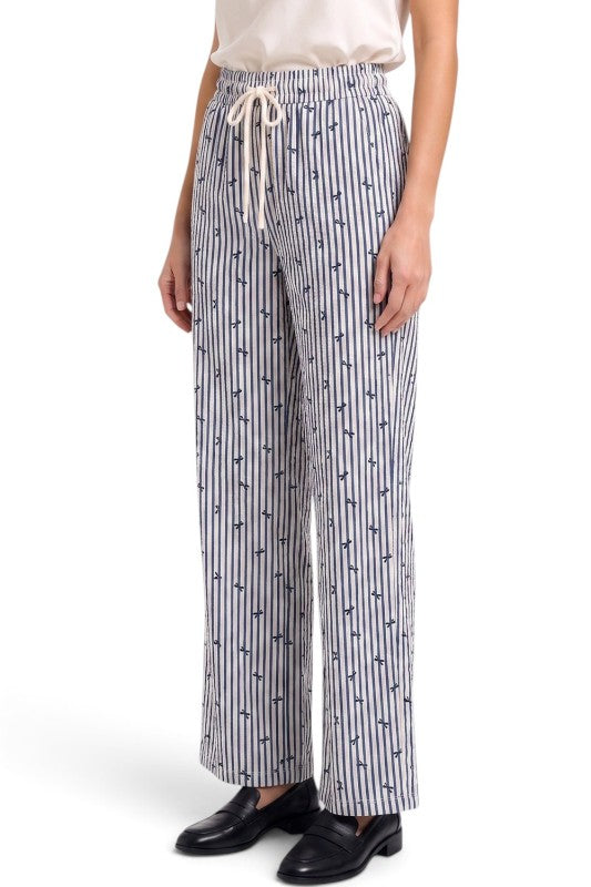 PLUS PC17RX Ribbon Stripe Print – Straight Leg Pants