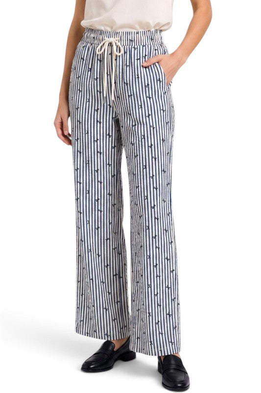 PLUS PC17RX Ribbon Stripe Print – Straight Leg Pants