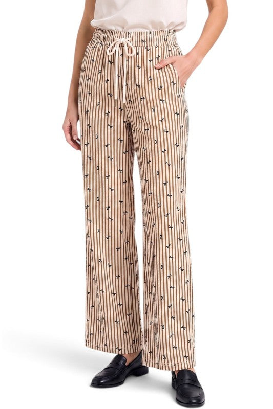 PLUS PC17RX Ribbon Stripe Print – Straight Leg Pants