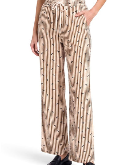 PLUS PC17RX Ribbon Stripe Print – Straight Leg Pants