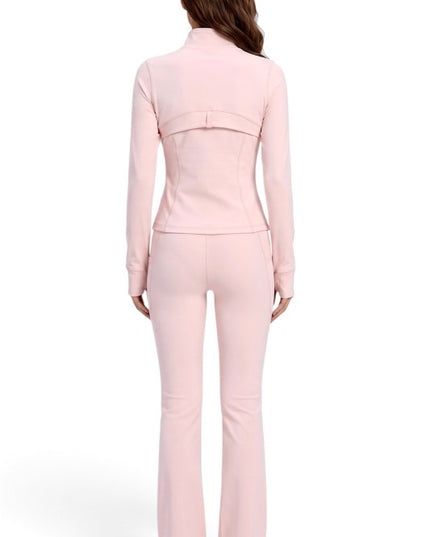 LU1001 Active Define Zip-Up Jacket – Flare Pant Set