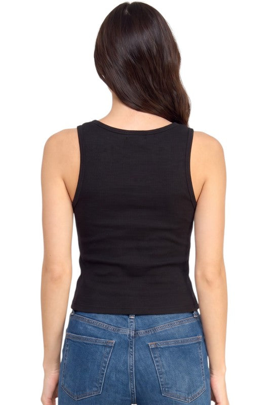 PT89 California Print Ribbed – Racerback Tank Top