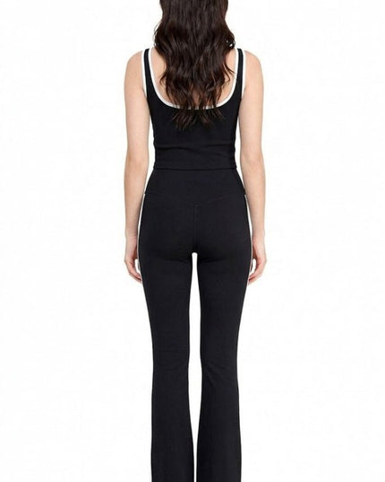 LA008 Flare Pants Set – Contrast Tank Active Style