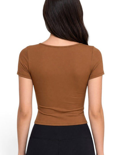 ADLT26 Double-Layered – Square Neck Crop Top