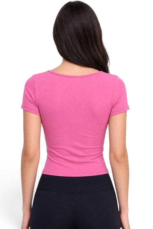 ADLT26 Double-Layered – Square Neck Crop Top