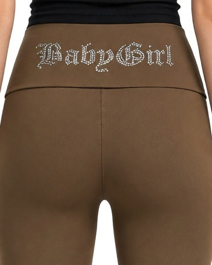 LG92ST Baby Girl Rhinestone – Banded Waist Leggings