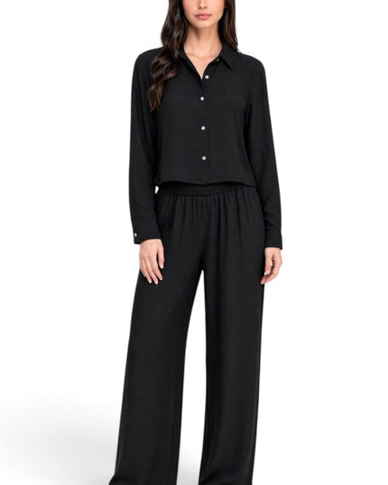 LELIS-502SET Linen-Inspired – Button-Down & Wide Leg Set