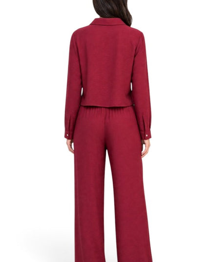 LELIS-502SET Linen-Inspired – Button-Down & Wide Leg Set