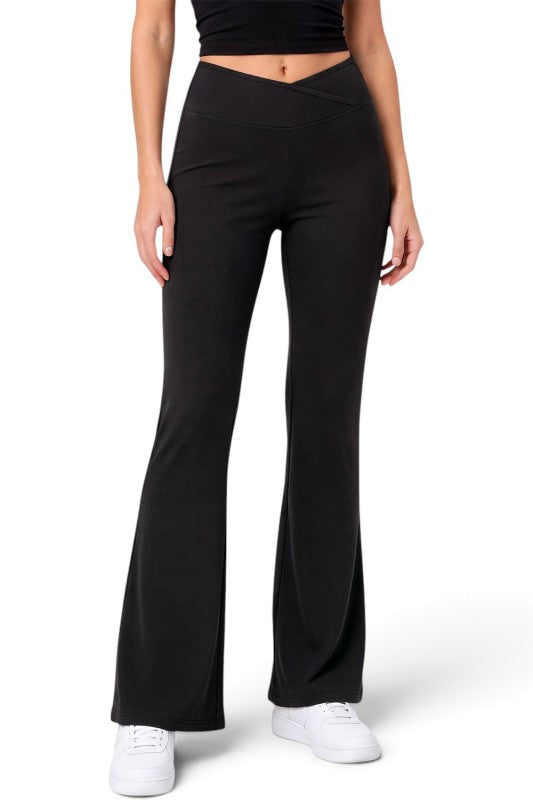 PY80EB Active Workout – Envelope Waist Flare Pants