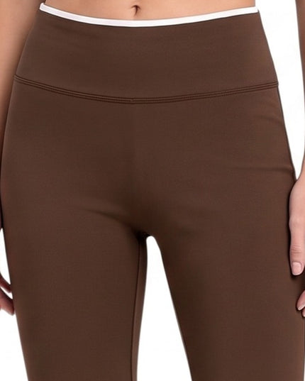 PY71RB Active Workout – Contrast Binding Flare Pants