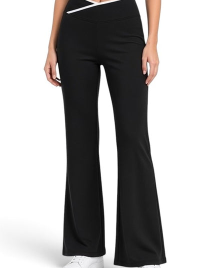 PY70EB Active Workout – Contrast Binding Envelope Waist Pants