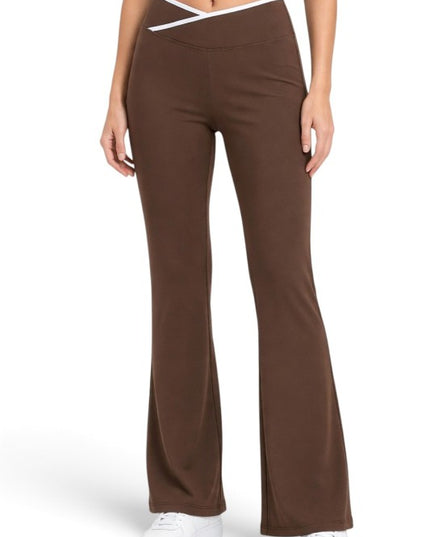 PY70EB Active Workout – Contrast Binding Envelope Waist Pants