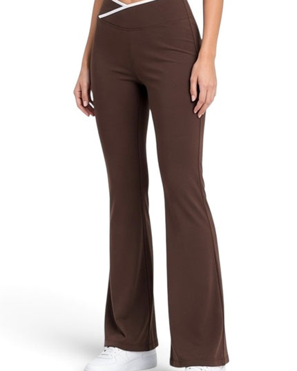 PY70EB Active Workout – Contrast Binding Envelope Waist Pants