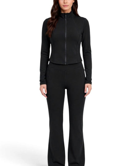 NX501SET Yoga Flare Pants Set – Contrast Jacket Active Style