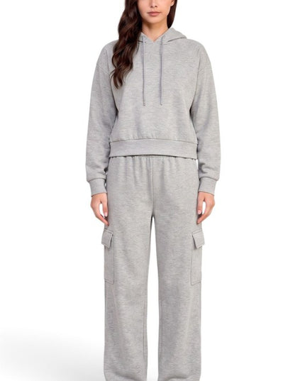 FHC67SET French Terry Fleece Hoodie & Cargo Pants Set