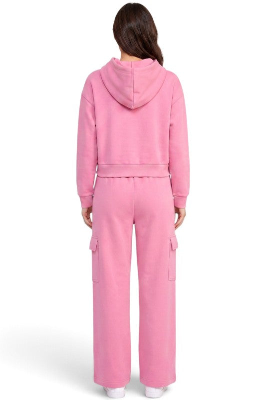FHC67SET French Terry Fleece Hoodie & Cargo Pants Set