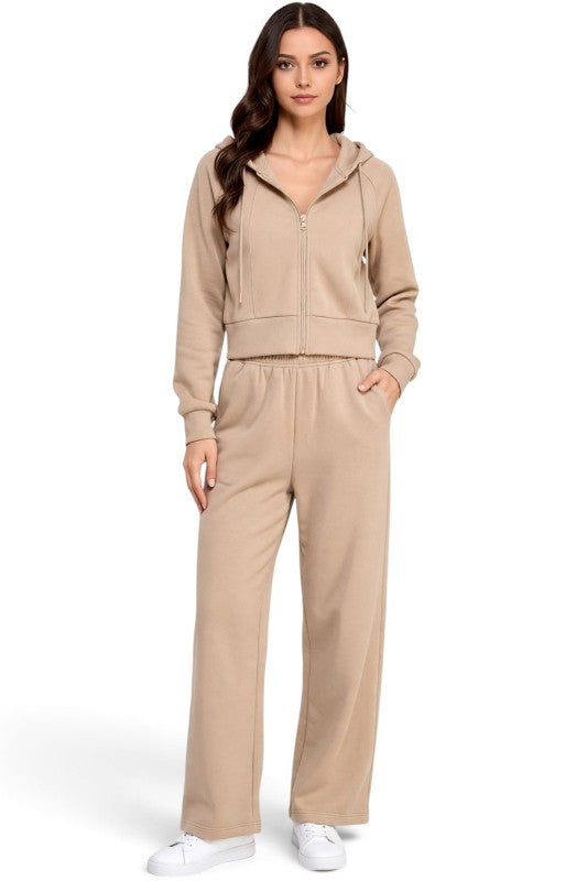 FCP67SET French Terry Fleece Hoodie Jacket & Sweatpant Set