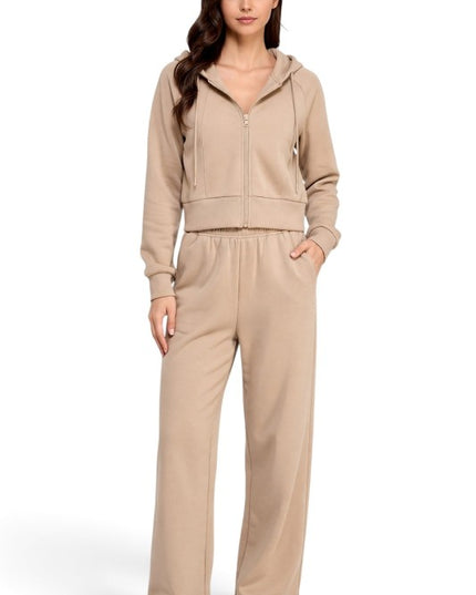 FCP67SET French Terry Fleece Hoodie Jacket & Sweatpant Set