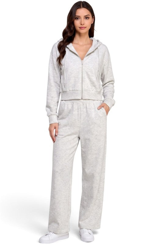 FCP67SET French Terry Fleece Hoodie Jacket & Sweatpant Set