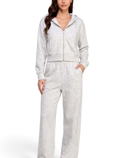 FCP67SET French Terry Fleece Hoodie Jacket & Sweatpant Set