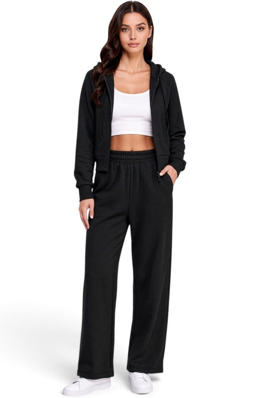 FCP67SET French Terry Fleece Hoodie Jacket & Sweatpant Set