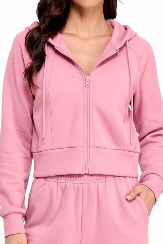 FCP67SET French Terry Fleece Hoodie Jacket & Sweatpant Set