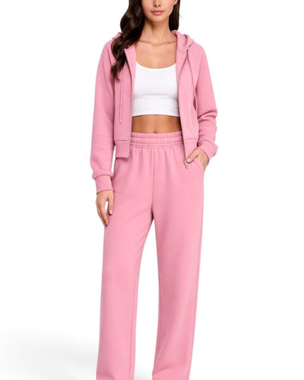 FCP67SET French Terry Fleece Hoodie Jacket & Sweatpant Set